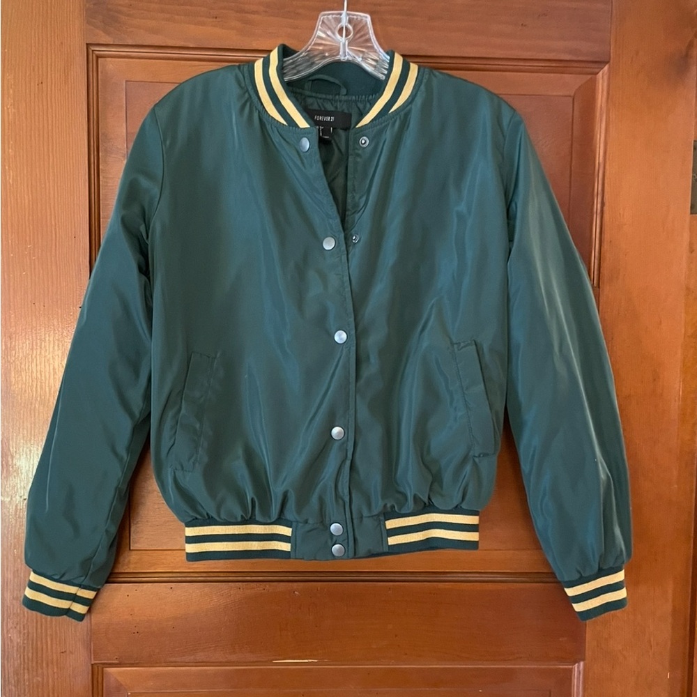 Forever 21 Green & Yellow Sport Jacket